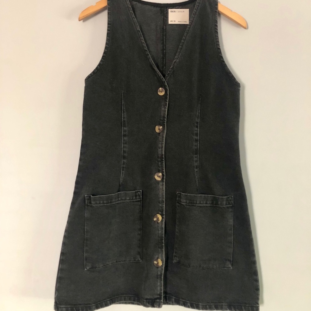 Black Denim Pinafore